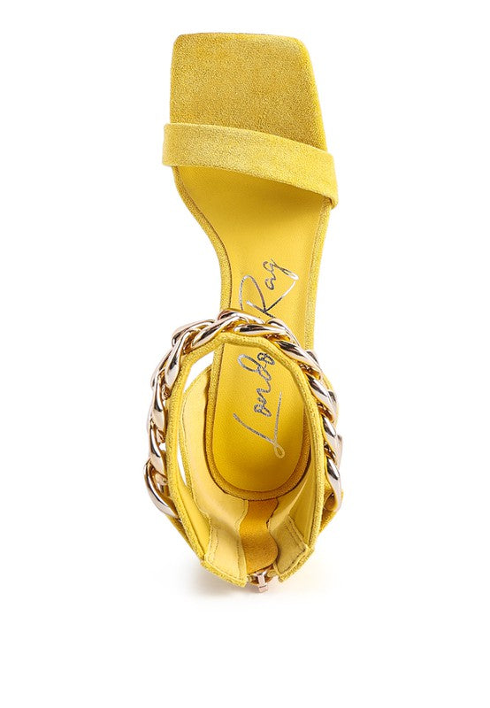 Last Sip Chain Strap Heeled Sandal Coco’s Tee Boutique